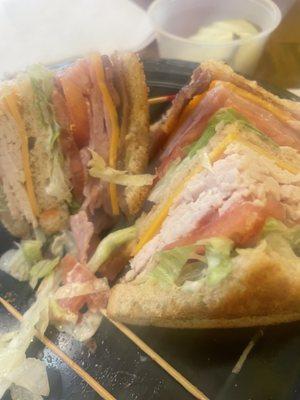 Turkey club sandwich