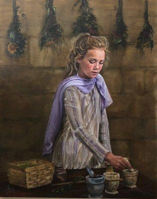 "Fragrant Offering" 20 X 30 Oil on Linen painting by Kim Felts