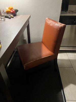 Short worn out chair