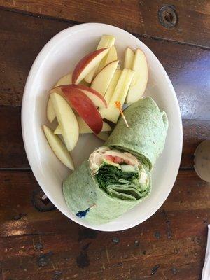 Hummus wrap! Yum!