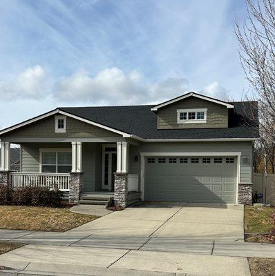 This new Liberty Lake roof we installed is looking beautiful in this weather!