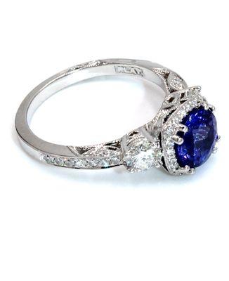 Tacori ring with tanzanite center stone