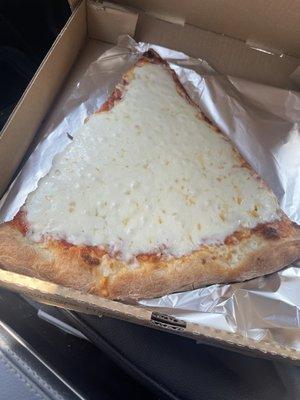 This is the slice I got for lunch today, it's always so big and delicious.