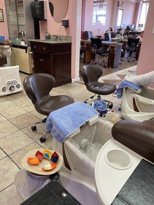 The products for pedicure