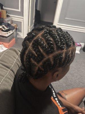 Zig zag braids natural hair