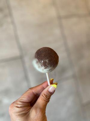 Cookies and cream cake pop