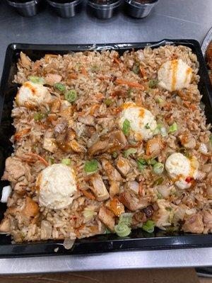 Combo fried rice platter