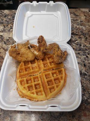 Add a "Fat Boy" Waffle to your wings for only $3. more.