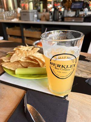 Berkley IPA and buffalo chicken dip