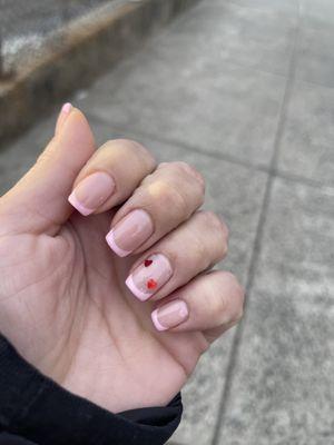 V day nails gel