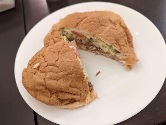 Torta with lengua