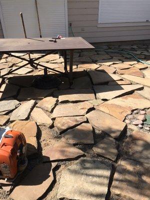 Cleaning a back yard