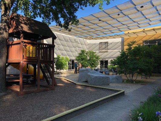 The Glaser Center Courtyard is a great place for any kind of gathering that includes Children