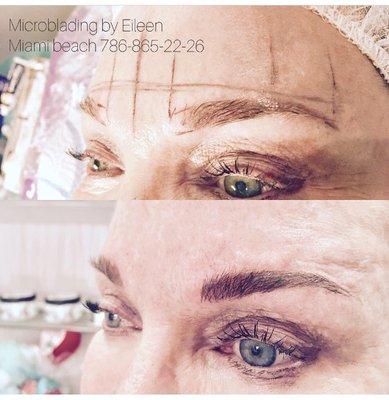 Microblading eyebrows with who become an expert !!! The talented Eileen .