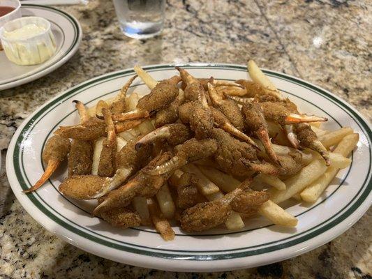 Delicious fried crab fingers