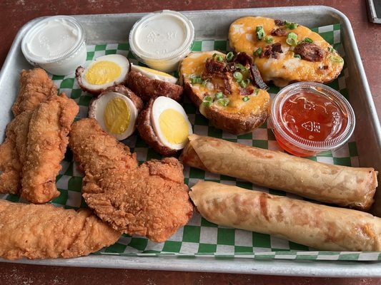 Sampler platter big enough to be a meal!