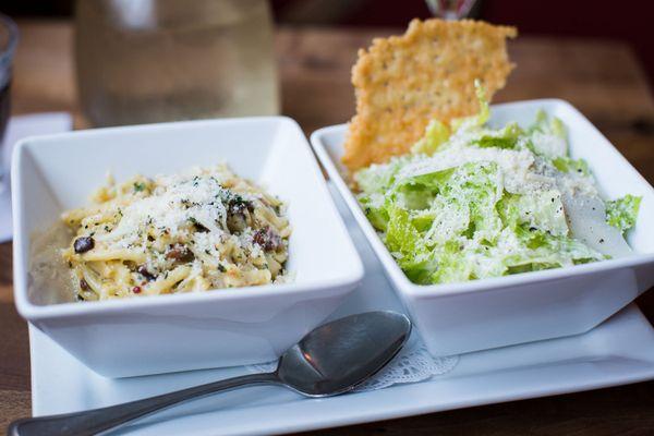 Carbonara and Roman Salad