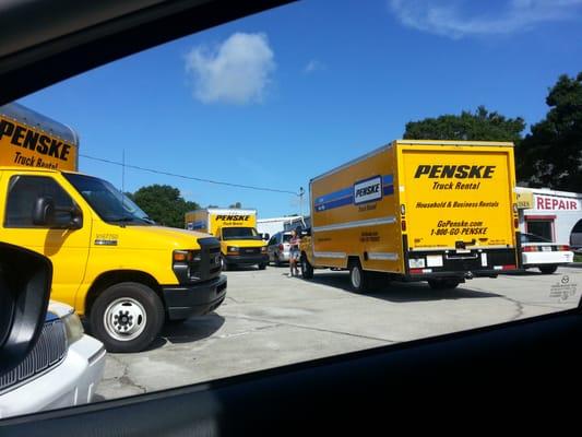 Penske Trucks for rent.