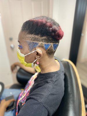 Creative women's barbering