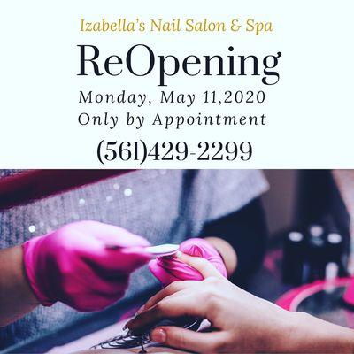 Reopening with appointment only