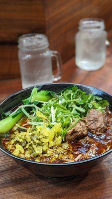 Spicy beef noodle soup