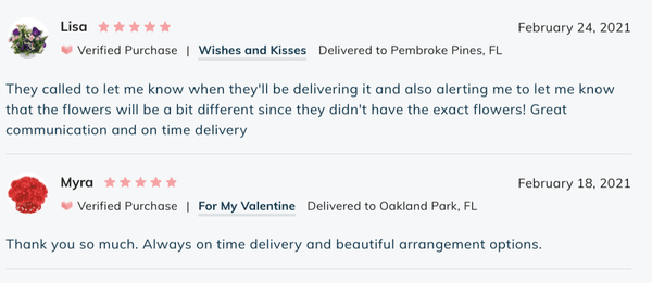 Reviews from our happy customers on Lovingly!