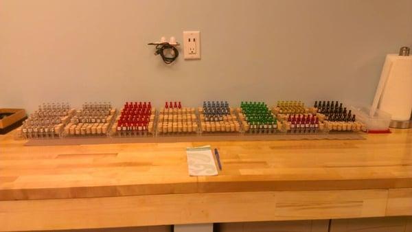 Our sample bar and Sub-Ohm sample bar.  You do not need a unit to try our samples.  All equipment provided.