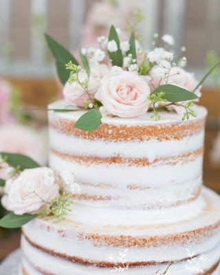 Semi-naked wedding cake design