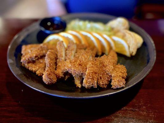 Pork katsu (dinner portion) is huge :)'