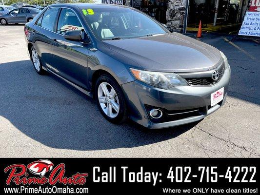 2013 Toyota Camry SE

https://primeautoomaha.com/listings/2013-toyota-camry-se/