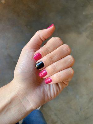 Gel nail manicure