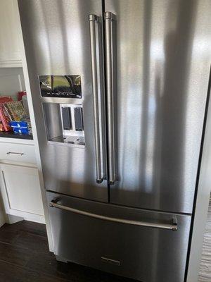 New kitchen aide refrigerator.