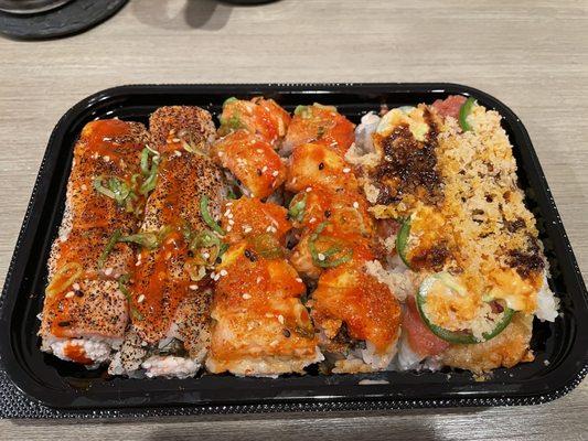 Sushi one, K-Love, & Reno Aces rolls