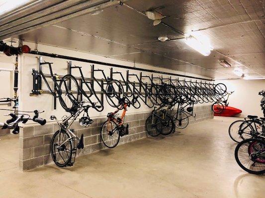 Bike storage.