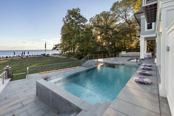 Pool overlooking the ocean.