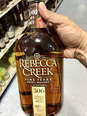 Rebecca Creek whiskey...