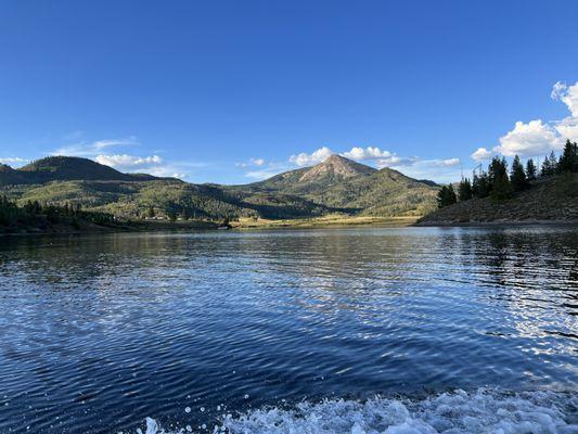 Morning on the water at Steamboat Lake Marina