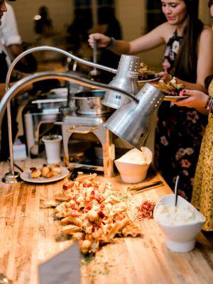 Chicken & Waffle Station with Bacon Chips