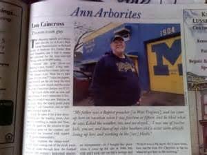 Ann Arbor Observer article chronicling Uncle Lou's many years of service to Ann Arbor!!