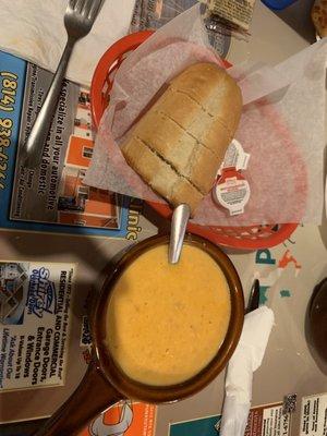 Lobster Bisque with bread