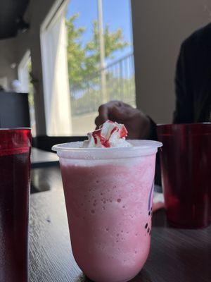 Strawberry milk shake