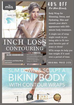 Inch Loss Contouring with M'lis body wrap