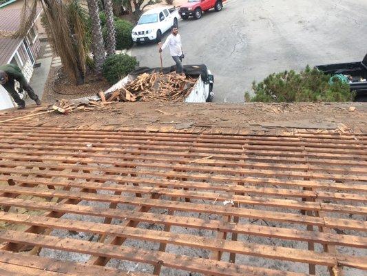 old roof removal