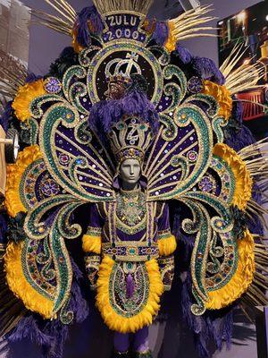 King's Costume (2000) by Anthony & Shirley Colombo and worn by Desiree Glapion-Rogers for the Zulu Club - New Orleans Mardi Gras Exhibit