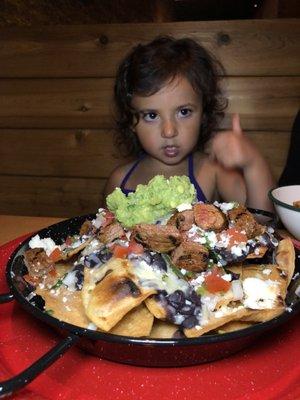 Nachos ($12) with Steak (+ $4)