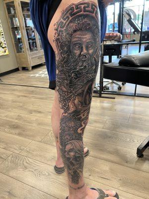 Leg tattoo