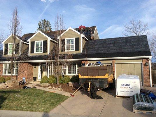 Installing a new roof in the Denver area!