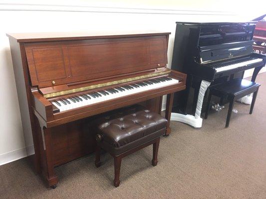 Steinway upright piano.