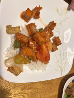 Sweet and sour tofu