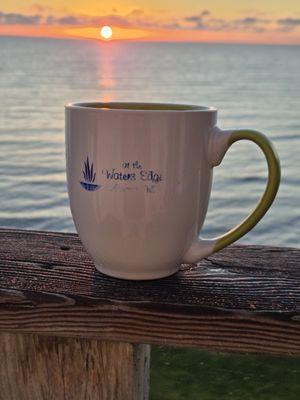 Coffee from the deck at daybreak